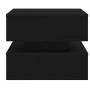 Mesa de centro con luces LED roble negro 50x50x40 cm en Mesas de centro | Comprar online en Foru.es