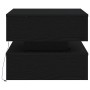 Mesa de centro con luces LED roble negro 50x50x40 cm en Mesas de centro | Comprar online en Foru.es