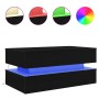 Mesa de centro con luces LED roble negro 90x50x40 cm en Mesas de centro | Comprar online en Foru.es