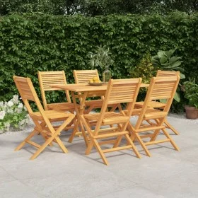 Garden dining set 7 pieces solid teak wood by vidaXL, Garden sets - Ref: Foro24-3155012, Price: 563,05 €, Discount: %