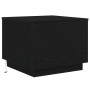Mesa de centro con luces LED roble negro 50x50x40 cm en Mesas de centro | Comprar online en Foru.es