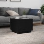 Mesa de centro con luces LED roble negro 50x50x40 cm en Mesas de centro | Comprar online en Foru.es