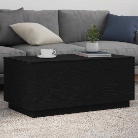 Mesa de centro con luces LED roble negro 90x50x40 cm en Mesas de centro | Comprar online en Foru.es