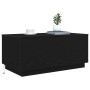 Mesa de centro con luces LED roble negro 90x50x40 cm en Mesas de centro | Comprar online en Foru.es