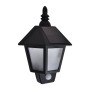 Lámparas de pared solares 2 uds con sensor de movimiento negro de vidaXL, Iluminación de exterior - Ref: Foro24-277124, Preci...