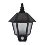 Lámparas de pared solares 2 uds con sensor de movimiento negro de vidaXL, Iluminación de exterior - Ref: Foro24-277124, Preci...