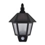 Lámparas de pared solares 2 uds con sensor de movimiento negro de vidaXL, Iluminación de exterior - Ref: Foro24-277124, Preci...