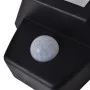 Lámparas de pared solares 2 uds con sensor de movimiento negro de vidaXL, Iluminación de exterior - Ref: Foro24-277124, Preci...