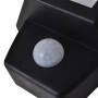 Lámparas de pared solares 2 uds con sensor de movimiento negro de vidaXL, Iluminación de exterior - Ref: Foro24-277124, Preci...