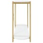 Mesa consola de madera contrachapada blanco 110x38x75 cm de vidaXL, Mesas auxiliares - Ref: Foro24-345690, Precio: 95,08 €, D...