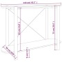 Mesa consola de madera contrachapada blanco 110x38x75 cm de vidaXL, Mesas auxiliares - Ref: Foro24-345690, Precio: 95,08 €, D...
