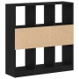 Estantería madera contrachapada negro roble 97,5x29,5x100 cm en Librerías y estanterías | Comprar online en Foru.es