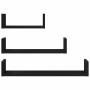 Estantes de pared 3 uds. Madera de ingeniería de roble negro en Estanterías | Comprar online en Foru.es
