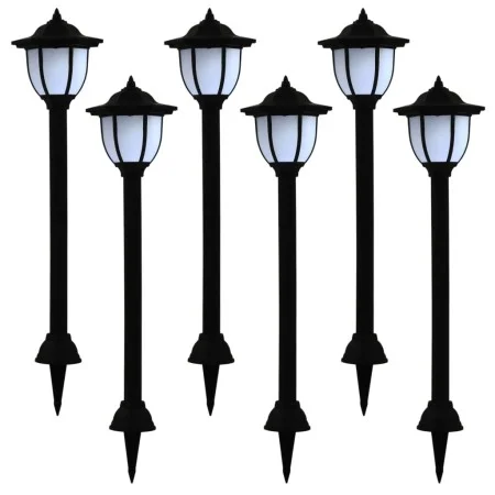 Lámparas solares de exterior negras LED 6 uds de vidaXL, Iluminación de exterior - Ref: Foro24-277138, Precio: 87,02 €, Descu...