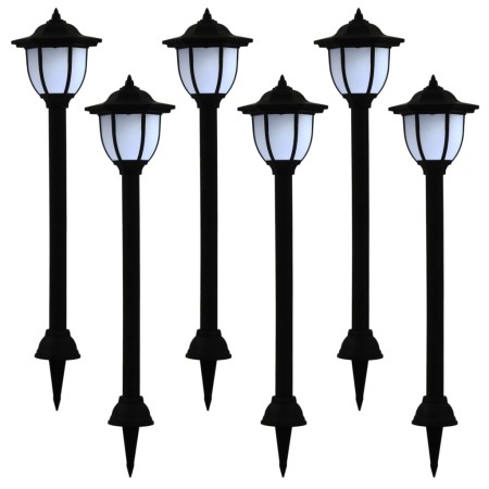 Lámparas solares de exterior negras LED 6 uds de vidaXL, Iluminación de exterior - Ref: Foro24-277138, Precio: 76,67 €, Descu...