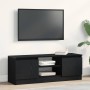 Mueble de TV de madera de roble negro 102x30x36 cm en Muebles TV | Comprar online en Foru.es