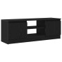 Mueble de TV de madera de roble negro 102x30x36 cm en Muebles TV | Comprar online en Foru.es