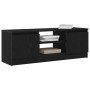 Mueble de TV de madera de roble negro 102x30x36 cm en Muebles TV | Comprar online en Foru.es