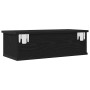 Mueble de pared con cajón Roble Negro 60 x 26 x 18,5 cm en Estanterías | Comprar online en Foru.es