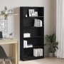 Estantería de madera de roble negro 80x24x176 cm en Librerías y estanterías | Comprar online en Foru.es