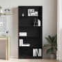 Estantería de madera de roble negro 80x24x176 cm en Librerías y estanterías | Comprar online en Foru.es