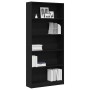 Estantería de madera de roble negro 80x24x176 cm en Librerías y estanterías | Comprar online en Foru.es