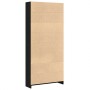 Estantería de madera de roble negro 80x24x176 cm en Librerías y estanterías | Comprar online en Foru.es