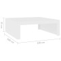 Mesa de centro madera contrachapada blanco 100x100x35 cm de vidaXL, Mesas de centro - Ref: Foro24-808567, Precio: 73,63 €, De...