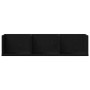 Estante de pared con estante Roble Negro 75 x 18 x 18 cm en Estanterías | Comprar online en Foru.es