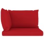 Sofá de jardín de palets de 2 plazas con cojines rojos de vidaXL, Conjuntos de jardín - Ref: Foro24-3067278, Precio: 125,20 €...