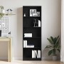 Estante de libros Roble Negro 60 x 24 x 176 cm en Librerías y estanterías | Comprar online en Foru.es