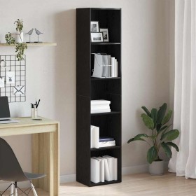 Librería de roble negro 40x30x189 cm Madera de ingeniería en Librerías y estanterías | Comprar online en Foru.es