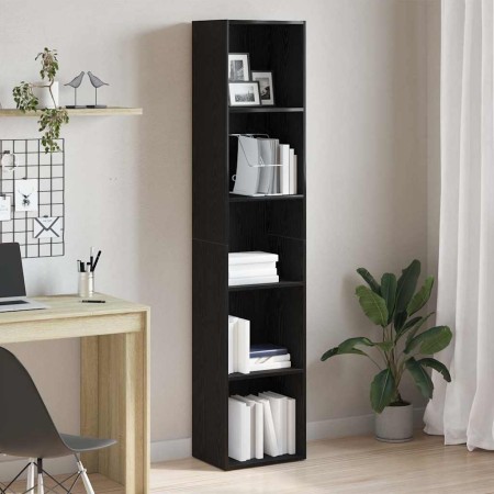 Librería de roble negro 40x30x189 cm Madera de ingeniería en Librerías y estanterías | Comprar online en Foru.es