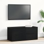 Gabinete de TV Roble Negro 80 x 34 x 36 cm Madera contrachapada en Muebles TV | Comprar online en Foru.es