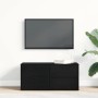 Gabinete de TV Roble Negro 80 x 34 x 36 cm Madera contrachapada en Muebles TV | Comprar online en Foru.es
