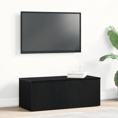 Gabinete de TV Roble Negro 80x34x30 cm Madera contrachapada en Muebles TV | Comprar online en Foru.es