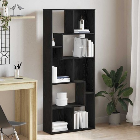 Estantería de madera de roble negro 67x24x161 cm en Librerías y estanterías | Comprar online en Foru.es