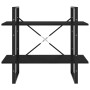 Estantería 2 niveles madera maciza de pino negra 80x30x70 cm de vidaXL, Librerías y estanterías - Ref: Foro24-806456, Precio:...
