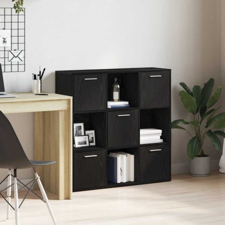 Librería de roble negro 90x28x90 cm Madera de ingeniería en Librerías y estanterías | Comprar online en Foru.es