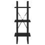 Estantería de 3 niveles madera maciza pino negro 40x30x105 cm de vidaXL, Librerías y estanterías - Ref: Foro24-806496, Precio...