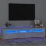 Mueble de TV con luces LED gris hormigón 180x35x40 cm de vidaXL, Muebles TV - Ref: Foro24-3152757, Precio: 121,57 €, Descuent...