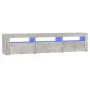 Mueble de TV con luces LED gris hormigón 180x35x40 cm de vidaXL, Muebles TV - Ref: Foro24-3152757, Precio: 121,57 €, Descuent...