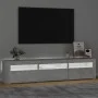 Mueble de TV con luces LED gris hormigón 180x35x40 cm de vidaXL, Muebles TV - Ref: Foro24-3152757, Precio: 121,57 €, Descuent...
