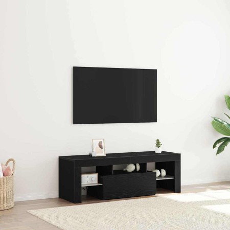 Gabinete de TV con cajón Roble Negro 120 x 35 x 40 cm en Muebles TV | Comprar online en Foru.es