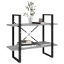 Estantería 2 niveles contrachapada gris Sonoma 80x30x70 cm de vidaXL, Librerías y estanterías - Ref: Foro24-821313, Precio: 3...