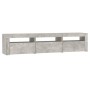 Mueble de TV con luces LED gris hormigón 180x35x40 cm de vidaXL, Muebles TV - Ref: Foro24-3152757, Precio: 121,10 €, Descuent...