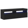 Mueble de TV Roble Negro 120 x 35 x 40 cm Madera de ingeniería en Muebles TV | Comprar online en Foru.es
