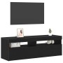 Mueble de TV Roble Negro 120 x 35 x 40 cm Madera de ingeniería en Muebles TV | Comprar online en Foru.es