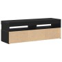Mueble de TV Roble Negro 120 x 35 x 40 cm Madera de ingeniería en Muebles TV | Comprar online en Foru.es