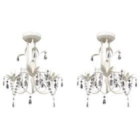 Lámparas de araña de cristal 2 unidades blanco elegante de vidaXL, Lámparas de araña - Ref: Foro24-278738, Precio: 97,50 €, D...